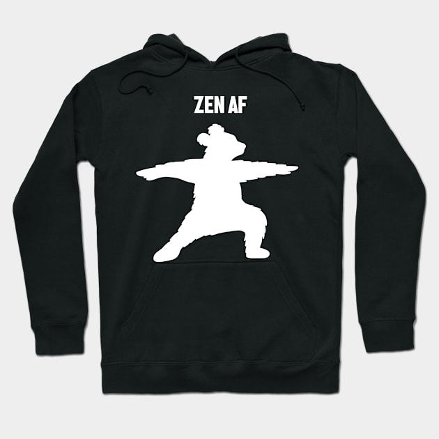 Zen Af Bear, Yoga Meditation Funny Hoodie by dukito